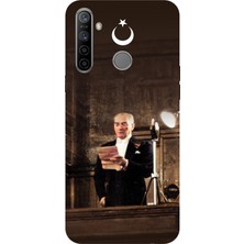 TechTree Realme 5i - 6i - C3 Uyumlu Atatürk Ilk Meclis Konuşması Baskılı Silikon Kılıf