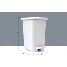 Özbience Şık ve Kullanışlı 25 Lt Çöp Kovası, Iç Kovalı, Beyaz Renk