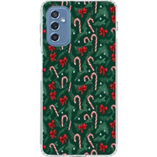TechTree Samsung Galaxy M52 Uyumlu Yılbaşı Çam Ağacı ve Baston Şeker Baskılı Silikon Kılıf