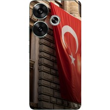 TechTree Poco F6 Uyumlu Dev Türk Bayrağı Baskılı Silikon Kılıf