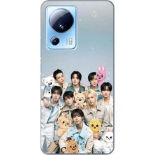 TechTree Xiaomi Mi 13 Lite Uyumlu Tray Kids K-Pop Grubu ve Skzoo Temalı Baskılı Silikon Kılıf