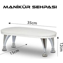 Beyaz Renkli Çok Fonksiyonlu Manikür Sehpası, Şık ve Pratik Tasarım