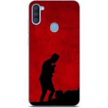 TechTree Samsung Galaxy A11-M11 Uyumlu Gölge ve Siluet Detaylı Atatürk Baskılı Silikon Kılıf