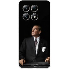 TechTree Xiaomi Mi 14T Pro Uyumlu Ufka Bakan Lider Atatürk Baskılı Silikon Kılıf