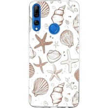 TechTree Honor 9x Uyumlu Kahverengi Deniz Yıldızı ve Kabuklu Baskılı Silikon Kılıf
