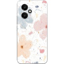 TechTree Honor 400 Uyumlu Pastel Soyut Çiçek ve Leke Desenli Baskılı Silikon Kılıf