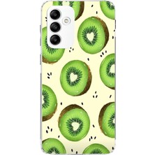 TechTree Samsung Galaxy A05S Uyumlu Yeşil Kivi Dilimleri ve Kalp Çekirdek Baskılı Silikon Kılıf