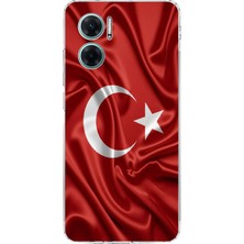 TechTree Redmi Note 11E Uyumlu Türk Bayrağı Baskılı Silikon Kılıf