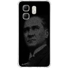 TechTree Infinix Hot 50I - Smart 9 Uyumlu Gençliğe Hitabe Yazılı Atatürk Silüeti Baskılı Silikon Kılıf