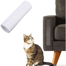 Feyza Design Yapışkanlı Kedi Eğitim Bandı 15X45 Cm, 5 Adet, Şeffaf, Koltuk ve Mobilya Koruyucu
