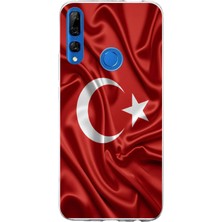 TechTree Huawei Y9 Prime (2019) Uyumlu Türk Bayrağı Baskılı Silikon Kılıf