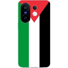 TechTree Vivo X200 Fe Uyumlu Filistin Bayrağı Baskılı Silikon Kılıf