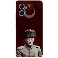TechTree Redmi Note 12 4g Uyumlu Ay Yıldız ve Başkomutan Atatürk Baskılı Silikon Kılıf