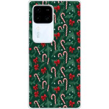 TechTree Vivo V30 Uyumlu Yılbaşı Çam Ağacı ve Baston Şeker Baskılı Silikon Kılıf