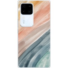 TechTree Vivo V30 Uyumlu Modern Renk Paleti Baskılı Silikon Kılıf