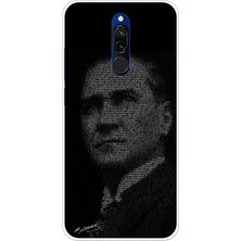 TechTree Redmi 8 Uyumlu Gençliğe Hitabe Yazılı Atatürk Silüeti Baskılı Silikon Kılıf