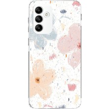 TechTree Samsung Galaxy A05S Uyumlu Pastel Soyut Çiçek ve Leke Desenli Baskılı Silikon Kılıf