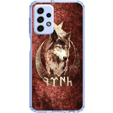 TechTree Samsung Galaxy A33 Uyumlu Göktürk Yazılı ve Bozkurt Desenli Baskılı Silikon Kılıf