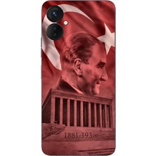 TechTree Tecno Spark 9 Pro Uyumlu Atatürk Portresi ve Anıtkabir Baskılı Silikon Kılıf