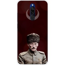 TechTree Redmi 8 Uyumlu Ay Yıldız ve Başkomutan Atatürk Baskılı Silikon Kılıf