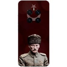 TechTree Honor Magic 7 Pro Uyumlu Ay Yıldız ve Başkomutan Atatürk Baskılı Silikon Kılıf