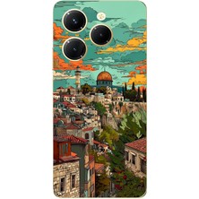 TechTree Tecno Spark 20 Pro Uyumlu Özgür Filistin ve Kubbetüs Sahra Baskılı Silikon Kılıf