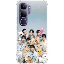 TechTree Vivo V40 Lite Uyumlu Tray Kids K-Pop Grubu ve Skzoo Temalı Baskılı Silikon Kılıf