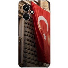 TechTree Honor 400 Uyumlu Dev Türk Bayrağı Baskılı Silikon Kılıf