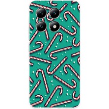 TechTree Xiaomi Mi 14T Pro Uyumlu Yılbaşı Ruhu Baston Şeker ve Kar Taneli Baskılı Silikon Kılıf