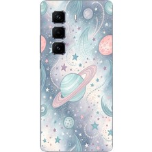 TechTree Infinix Hot 50 Pro Plus+ Uyumlu Soft Renkli Gezegenler Baskılı Silikon Kılıf