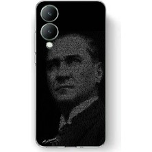 TechTree Vivo Y17S Uyumlu Gençliğe Hitabe Yazılı Atatürk Silüeti Baskılı Silikon Kılıf