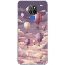 TechTree General Mobile Gm 20 Uyumlu Mor Gökyüzü ve Uçan Balon Baskılı Silikon Kılıf