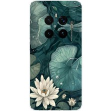 TechTree Honor Magic 7 Pro Uyumlu Yeşil Yapraklı Nilüfer ve Yusufçuk Baskılı Silikon Kılıf