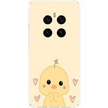 TechTree Honor Magic 7 Pro Uyumlu Sevimli Civciv ve Kalp Desenli Baskılı Silikon Kılıf