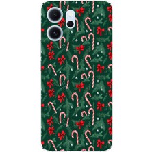 TechTree Oppo Reno 14F Uyumlu Yılbaşı Çam Ağacı ve Baston Şeker Baskılı Silikon Kılıf