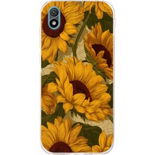 TechTree Huawei Y5 2019 - Honor 8s Uyumlu Altın Sarısı Ayçiçeği Bahçesi Baskılı Silikon Kılıf