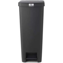 Özbience Koyu Gri Plastik Pedal Çöp Kutusu, 40 Litrelik Pratik Kullanım