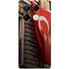 TechTree Infinix Note 40 Pro Uyumlu Dev Türk Bayrağı Baskılı Silikon Kılıf