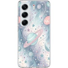 TechTree Tecno Camon 40 Pro Uyumlu Soft Renkli Gezegenler Baskılı Silikon Kılıf