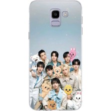TechTree Samsung Galaxy J6 Uyumlu Tray Kids K-Pop Grubu ve Skzoo Temalı Baskılı Silikon Kılıf