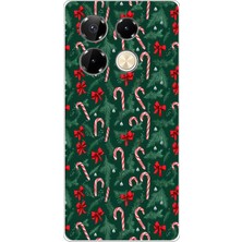 TechTree Infinix Note 40 Pro Uyumlu Yılbaşı Çam Ağacı ve Baston Şeker Baskılı Silikon Kılıf