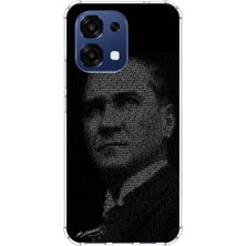 TechTree Oppo A6 Pro Uyumlu Gençliğe Hitabe Yazılı Atatürk Silüeti Baskılı Silikon Kılıf