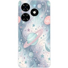 TechTree Tecno Spark Go 2024 Uyumlu Soft Renkli Gezegenler Baskılı Silikon Kılıf