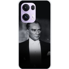 TechTree Oppo Reno 13 Pro Uyumlu Zarafet ve Asalet: Atatürk Smokinli Baskılı Silikon Kılıf