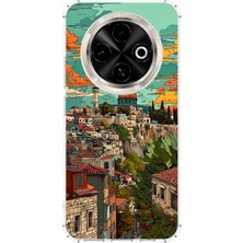 TechTree Tecno Spark 30C Uyumlu Özgür Filistin ve Kubbetüs Sahra Baskılı Silikon Kılıf