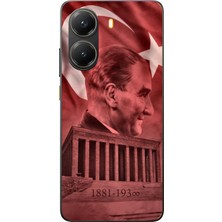 TechTree Poco X7 Pro Uyumlu Atatürk Portresi ve Anıtkabir Baskılı Silikon Kılıf