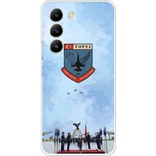 TechTree Vivo V30 Lite Uyumlu Türk Hava Kuvvetleri Baskılı Silikon Kılıf