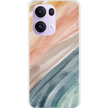 TechTree Oppo Reno 13 Pro Uyumlu Modern Renk Paleti Baskılı Silikon Kılıf