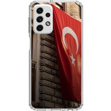 TechTree Samsung Galaxy A73 Uyumlu Dev Türk Bayrağı Baskılı Silikon Kılıf