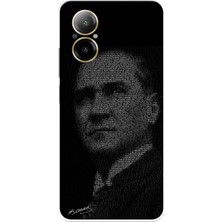TechTree Realme 12 Lite Uyumlu Gençliğe Hitabe Yazılı Atatürk Silüeti Baskılı Silikon Kılıf